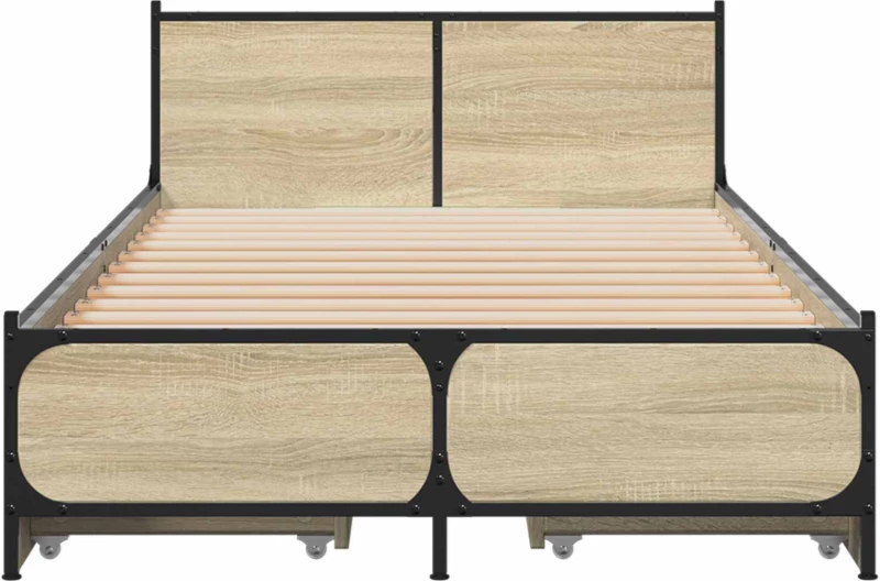 vidaXL Κρεβάτι με Κεφαλάρι Sonoma Δρυς 80 x 200 cm Επεξεργασμένο Ξύλο