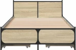 vidaXL Κρεβάτι με Κεφαλάρι Sonoma Δρυς 80 x 200 cm Επεξεργασμένο Ξύλο