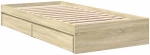 vidaXL Σκελετός κρεβατιού με αποθήκευση Sonoma Δρυς 80 x 200 cm