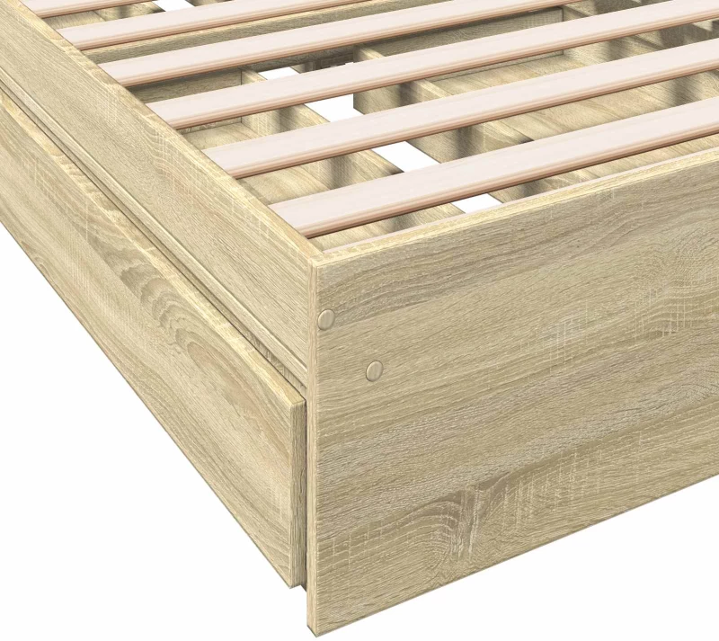 vidaXL Σκελετός κρεβατιού με αποθήκευση Sonoma Δρυς 80 x 200 cm