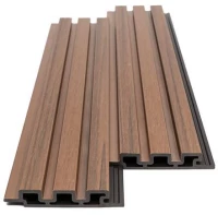 WPC PANEL 2ης ΓΕΝΙΑΣ ΜΕ 3D ΠΗΧΑΚΙΑ 25/147.5mm TEAK 5510 NewPlan