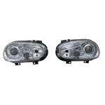 Φανάρια εμπρός Vw Golf IV R32 - chrome , χωρίς λάμπες (Η7) - σετ 2τμχ.
