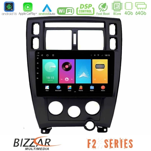 Bizzar F2 Series 8Core Android16 4+64GB  Hyundai Tucson Navigation Multimedia Tablet 9"    (Μαύρο)