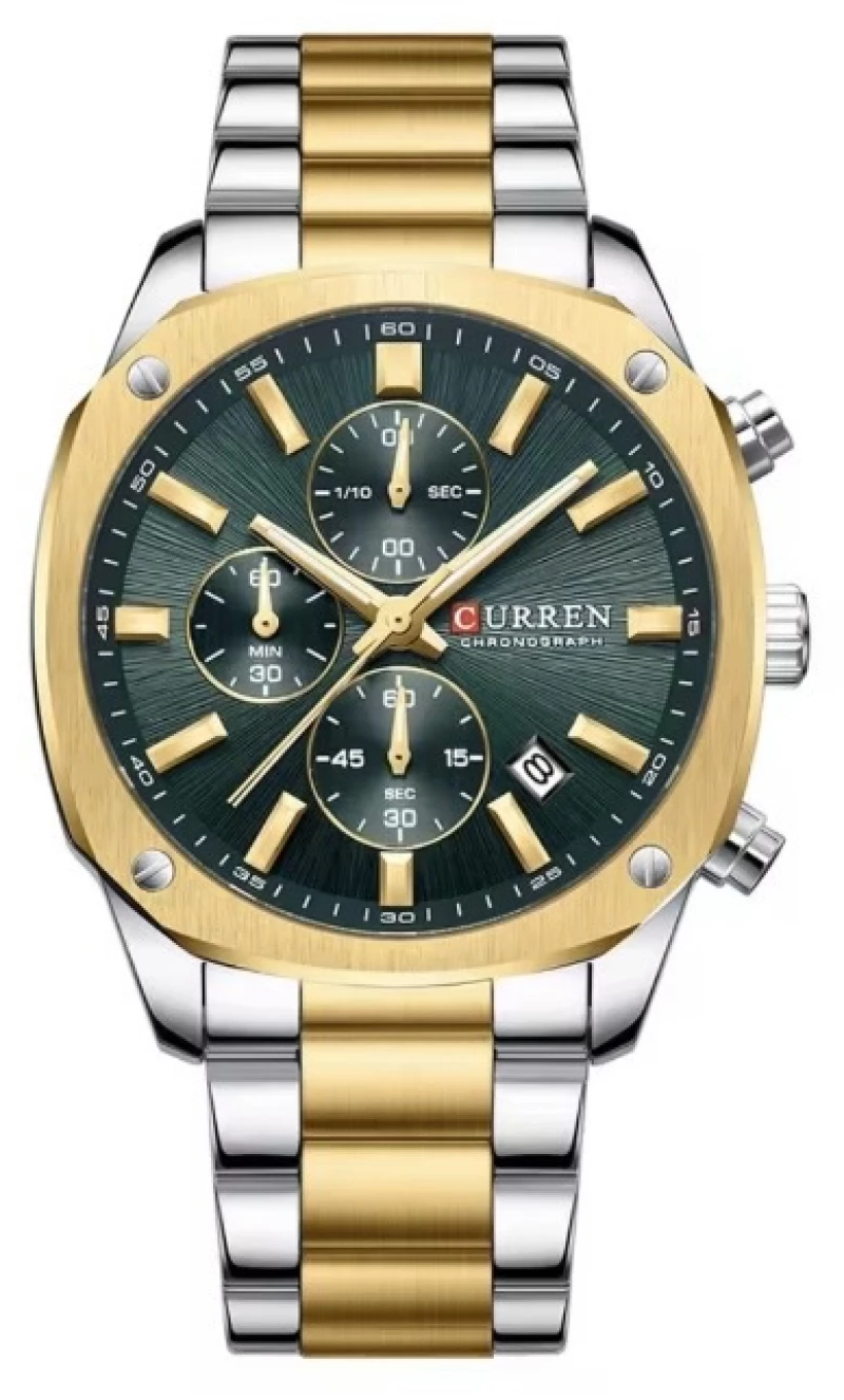 Ρολόι με Μεταλλικό Μπρασελέ CURREN 8490 Gold Green
