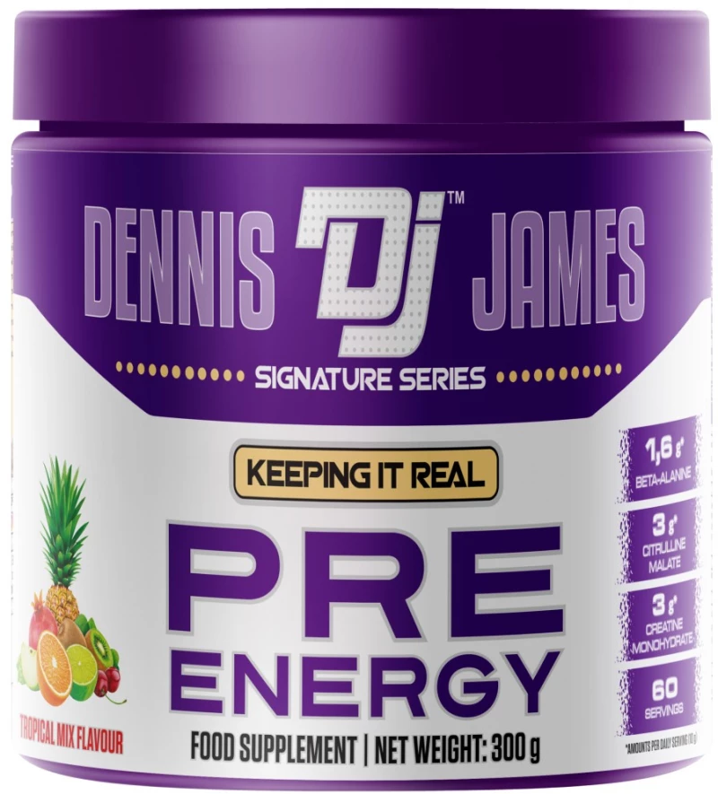 Dennis James Signature Series Pre-Energy | Advanced Pre-Workout Formula [300 Γραμμάρια] Tropical punch