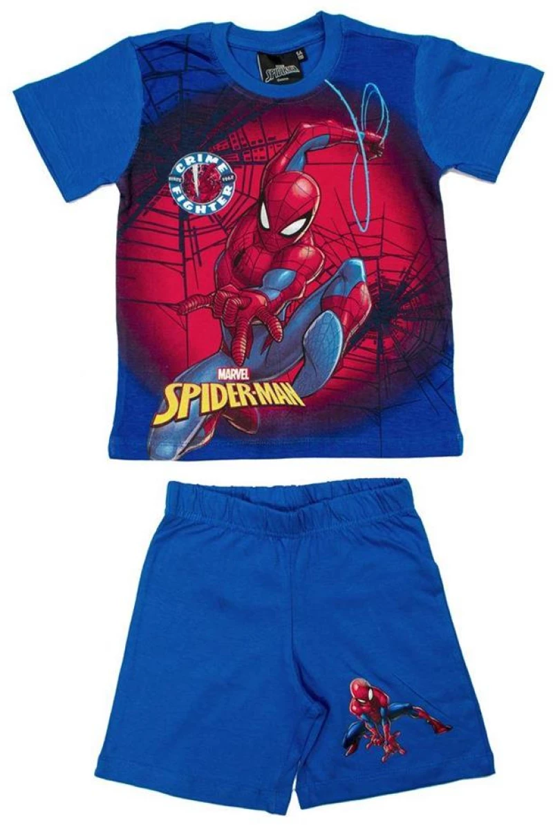 Ρουχαλάκια Καλοκαιρινά Σετ 2 Τεμ. Marvel Spider-Man 68 100% Cotton Jersey Sky Blue - 5