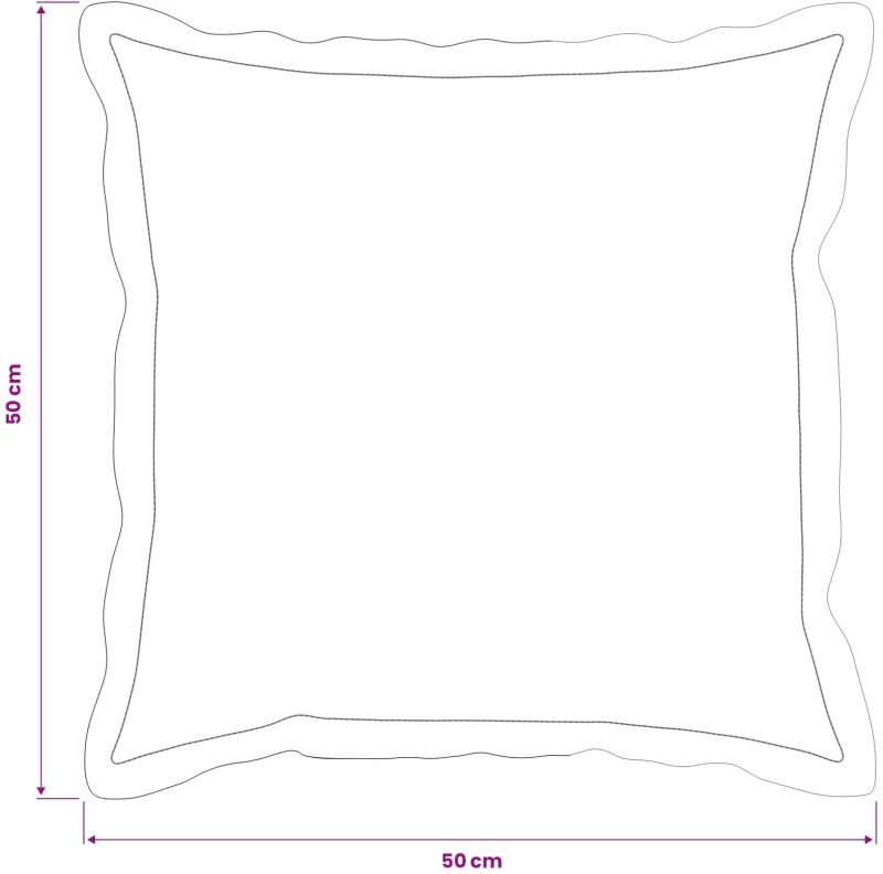 vidaXL Κάλυμμα Μαξιλαριού 2 τμχ. HOUTEN Μπλε 50 x 50 cm