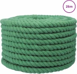 vidaXL Σχοινί Πράσινο 1,6 x 1,6 x 2500 εκ Βαμβάκι