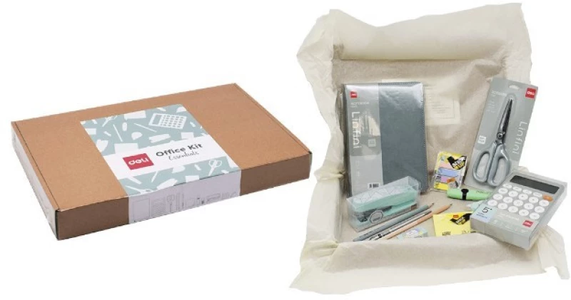 Κουτί office-kit γεμάτο Deli 12τμχ πράσινο 231.095074