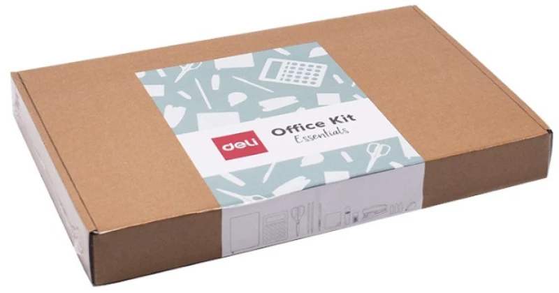 Κουτί office-kit γεμάτο Deli 12τμχ πράσινο 231.095074