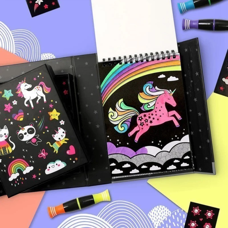 Κουτί ζωγραφικής Tiger Tribe Neon Unicorns & Friends