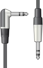 Citronic S6J-90J300 Καλώδιο ήχου 6,3mm TRS Right Angle Jack - 6,3mm TRS Jack 3m (Τεμάχιο)