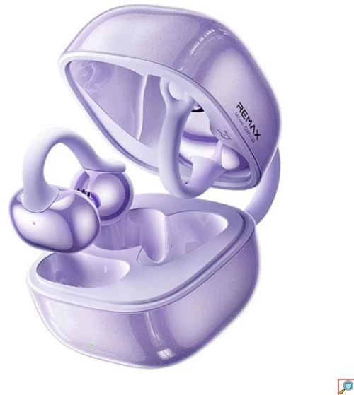 Ασύρματα Ακουστικά Remax OWS-22 Open Ear – Bluetooth 6.0 & ENC | Άνεση, Κρυστάλλινος Ήχος, Θήκη Φόρτισης Μωβ