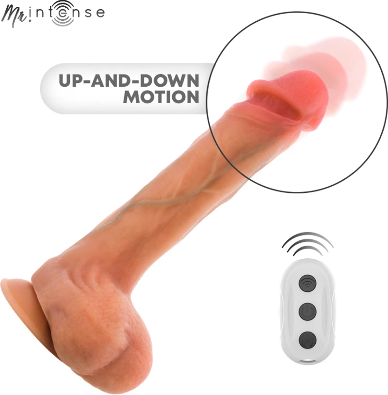 MR INTENSE - BRADLEY VIBRATOR DILDO WITH HEAT EFFECT AND REMOTE CONTROL 21 CM -Ã'- 4.2 CM
