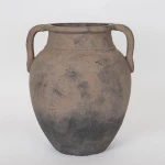 Πιθάρι Κεραμικό 752-18022 30x30x37cm Brown Estheti Home Κεραμικό