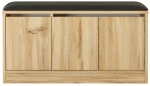 Παπουτσοθήκη - Σκαμπό 956LCS3404 89,6x35,5x45,8cm Oak Μοριοσανίδα, Μελαμίνη