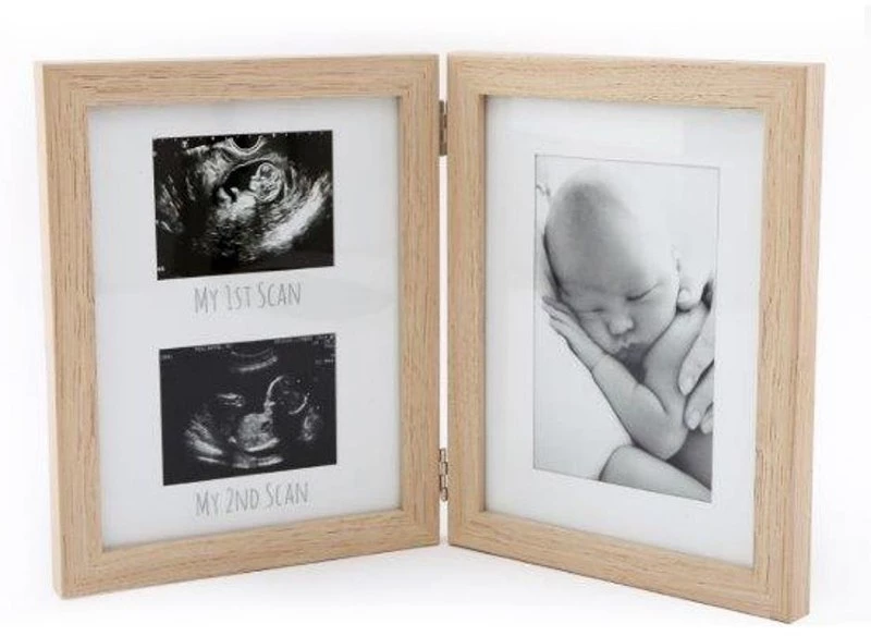 Κορνίζα Scan/Newborn 014.BB0335 Διπλή 35x22,5cm Natural Ξύλο