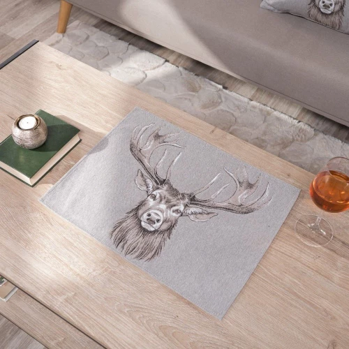 Σουπλά Reindeer 11 Grey Teoran 37x48cm Βαμβάκι-Πολυέστερ