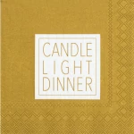 Χαρτοπετσέτα Candlelight Dinner (Σετ 20Τμχ) RD0016934 33x33cm Mustard-White Χαρτί