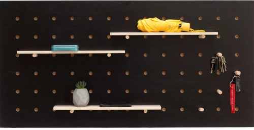 Ράφι Triventi TPeg25 Black 120χ60χ4cm