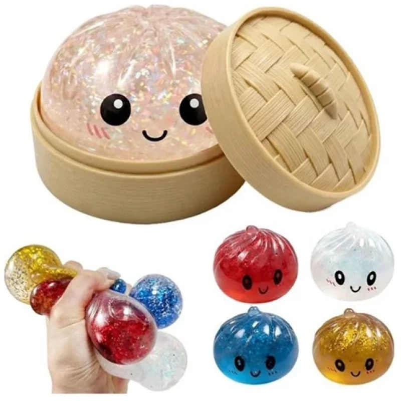 Διαδραστικό Squishy Dumpling Έκπληξη Glitter 8.5cm 1Τμχ - 11230824 Κ: 1018247