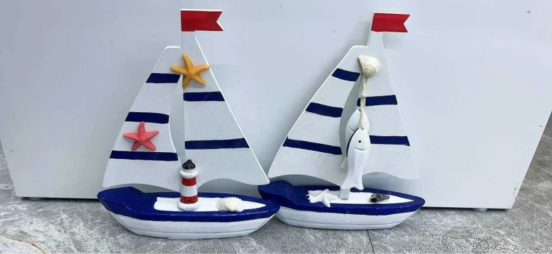 Διακοσμητικό Souvenir Καραβάκι - Σετ 2 τεμάχια - L2026-27AB - 125559