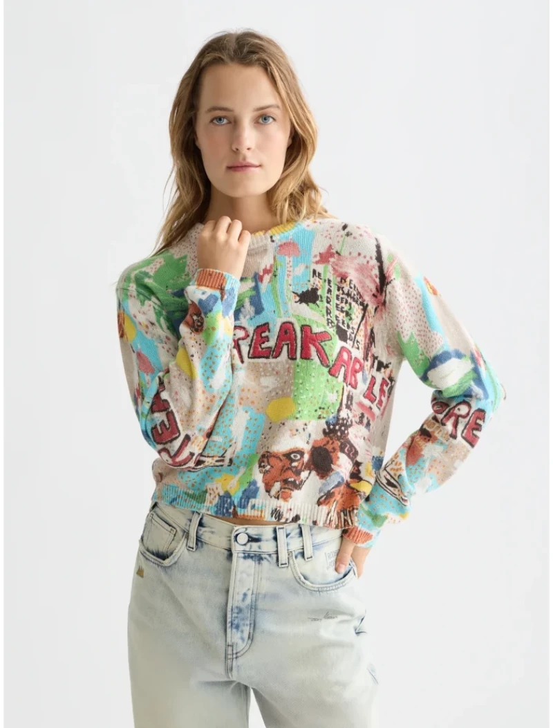 Scotch&Soda x Basquiat Printed Pullover