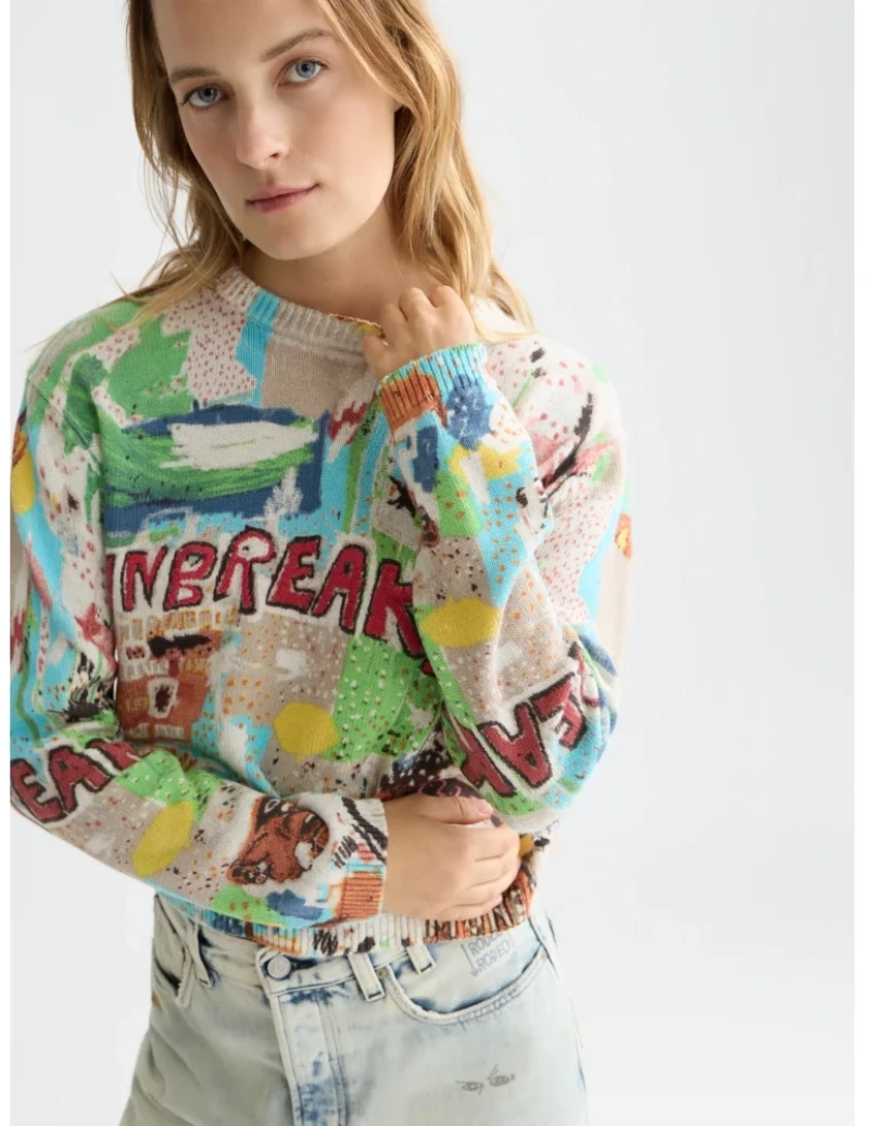 Scotch&Soda x Basquiat Printed Pullover