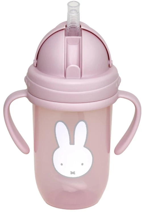 Παγούρι με Χερούλια και Καλαμάκι 260ml Miffy Pink KOKO