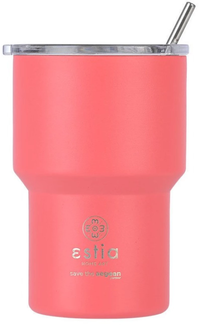 Estia Θερμός Mug Lite Save The Aegean 400Ml Fusion Coral