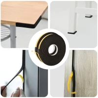 vidaXL Αυτοκόλλητη ταινία αφρού 2 pcs Μαύρο 20 χιλ. x 10 μ. Χ foam CR
