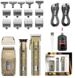 Kemei KM-2235 Μηχανή & Trimmer & Shaver Set Επαναφορτιζόμενη Χρυσή
