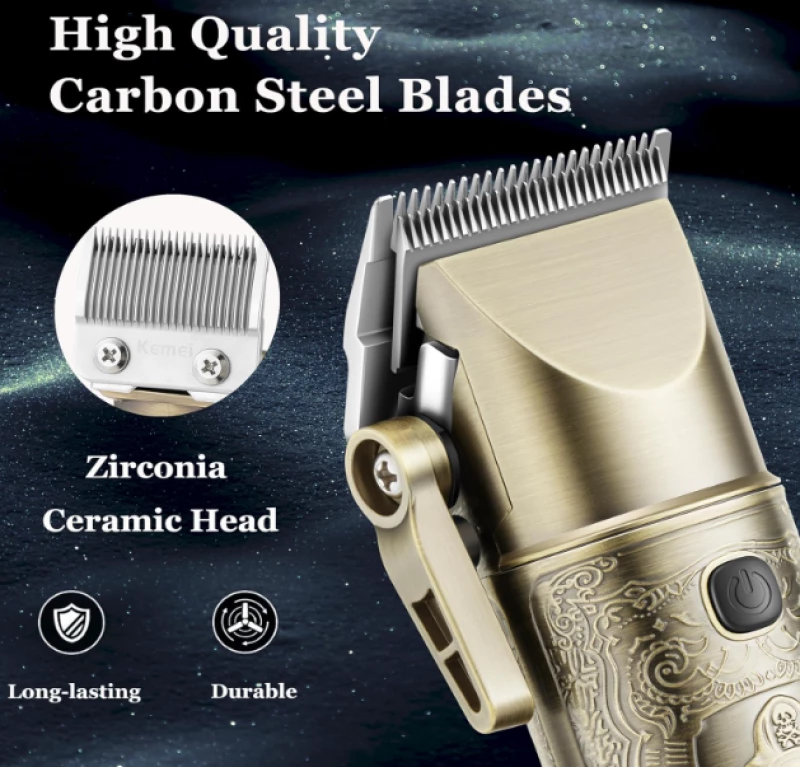 Kemei KM-2235 Μηχανή & Trimmer & Shaver Set Επαναφορτιζόμενη Χρυσή