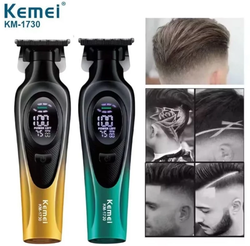 Kemei KM-1730 Ξυριστική Μηχανή Επαναφορτιζόμενη Πράσινο