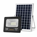 Jortan 200W Led Αδιάβροχος Ηλιακός Προβολέας Ψυχρό Λευκό 6500K με Τηλεχειριστήριο