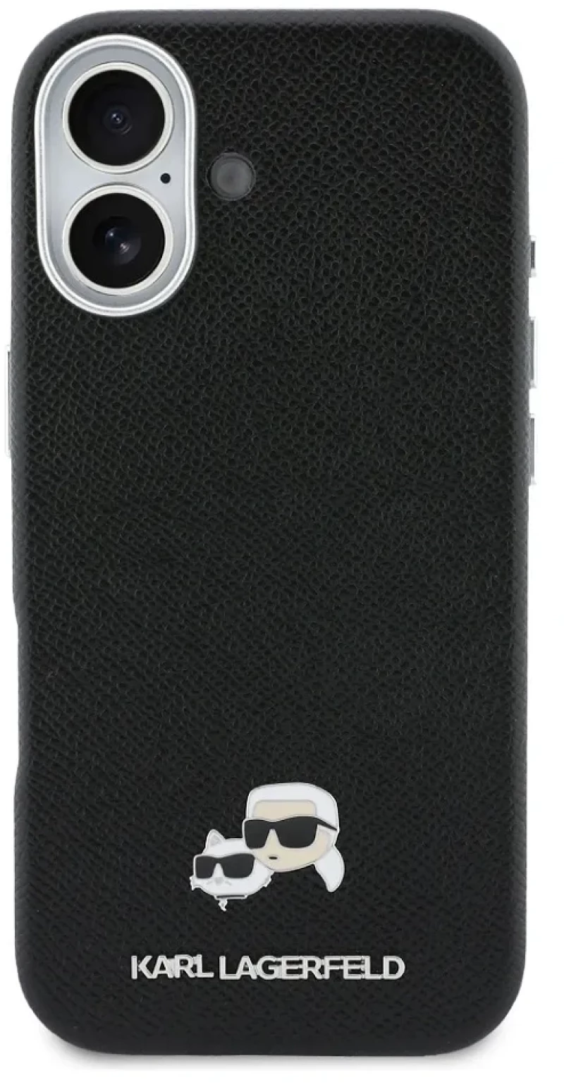 Karl Lagerfeld Θήκη Karl & Choupette Head Pins Saffiano MagSafe Apple iPhone 17 Black