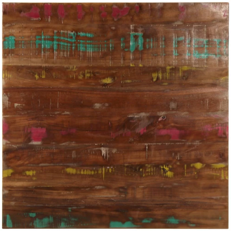 Επιτραπέζιο 80x80x1,5 cm τετράγωνο στερεό ξύλο αναγεννημένο |371078