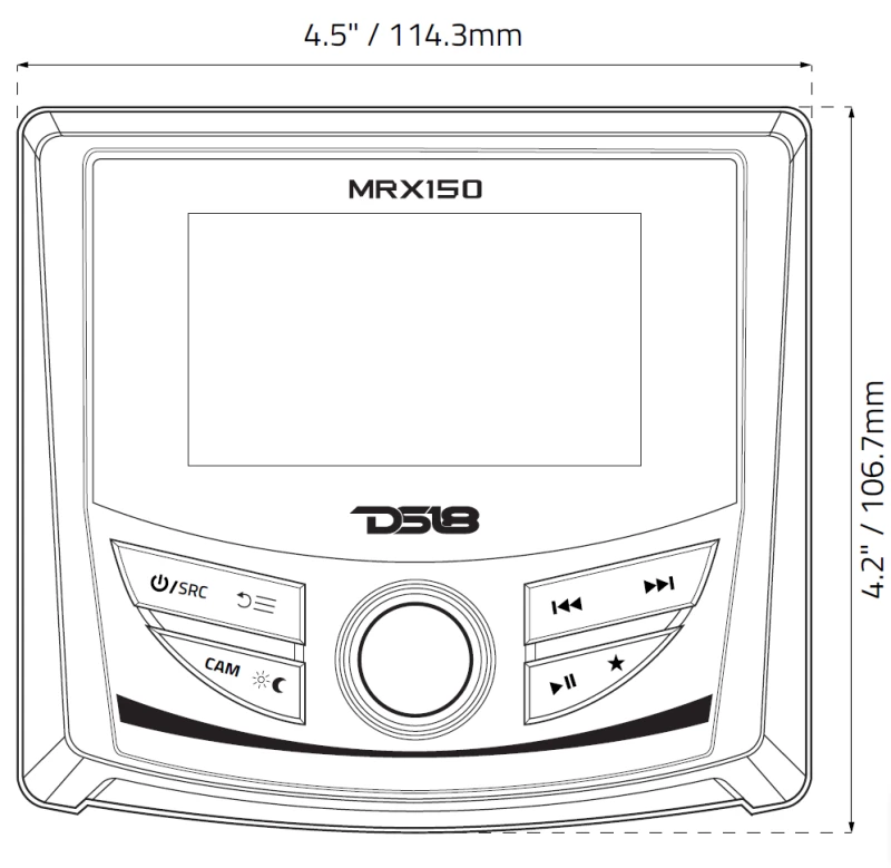 Marine & Powersports Headunit 3" TFT Έγχρωμο MRX 150 DS18