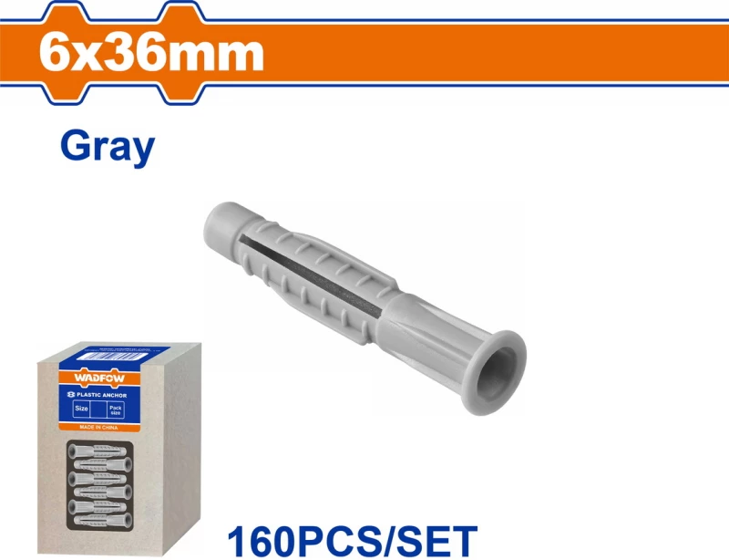 Wadfow WXTFA11 Βισμα Πλαστικο Pe Ροδελα Universal 6x36mm 160τμχ.
