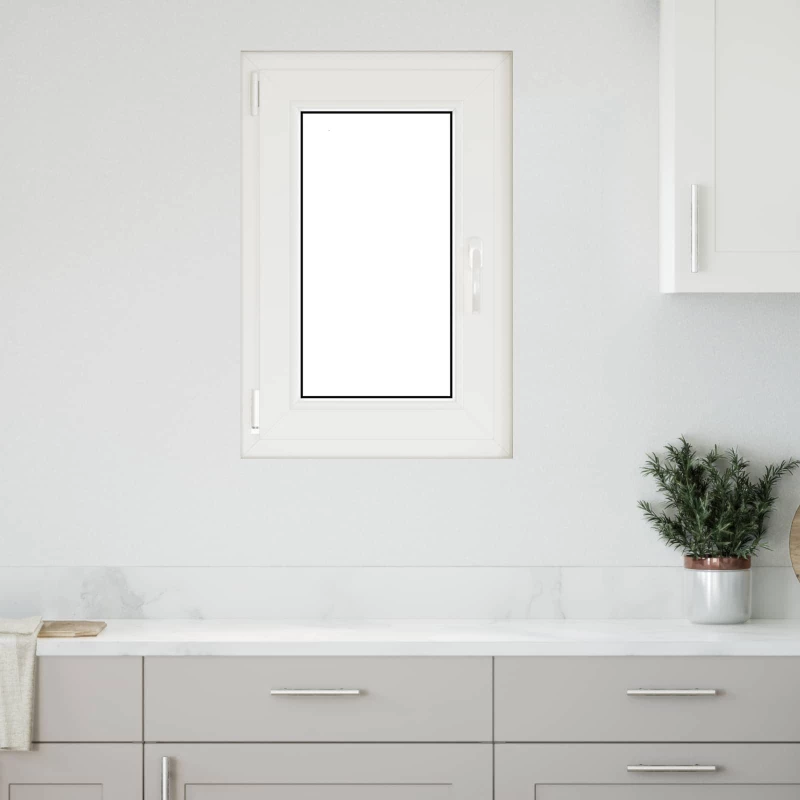 Παράθυρο Κάτω Στρώματος RISOR Λευκός 50 x 75 cm PVC και Γυαλί |42047229