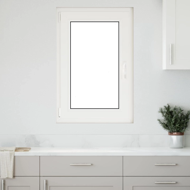 Παράθυρο Κάτω Στρώματος RISOR Λευκός 60 x 80 cm PVC και Γυαλί |42047191