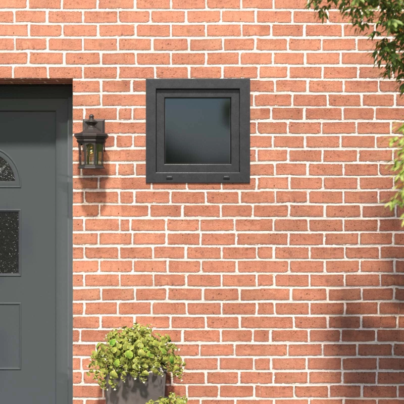 Παράθυρο Κάτω Στρώματος RISOR Ανθρακί 60 x 60 cm PVC και Γυαλί |42047313