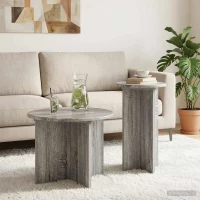 Σετ βοηθητικά τραπεζάκια 2 pcs Γκρι Sonoma Επεξεργασμένο Ξύλο |8001034