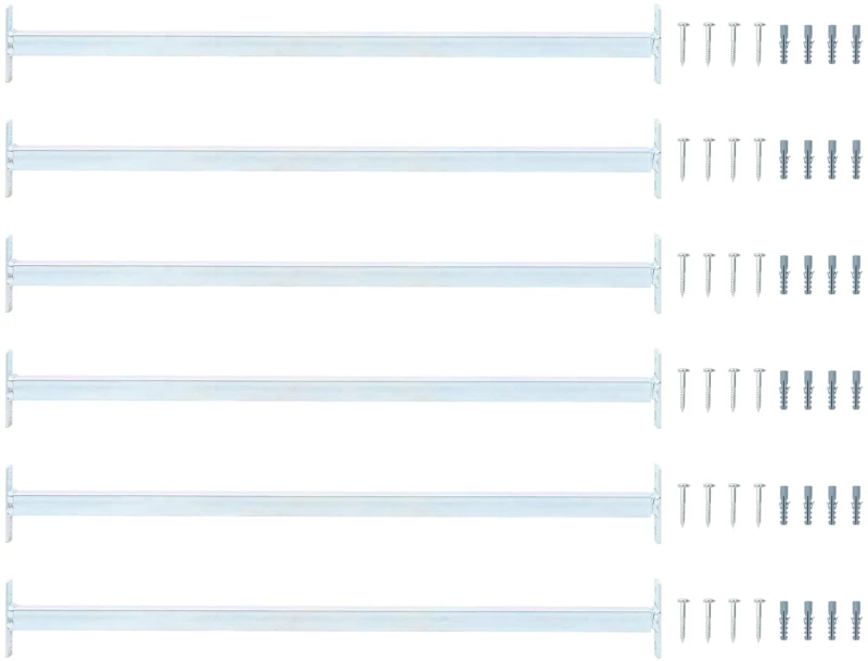 Ρυθμιζόμενη Μπάρα Ασφαλείας Παραθύρου 6 pcs Ασημί Ατσάλι |42028275