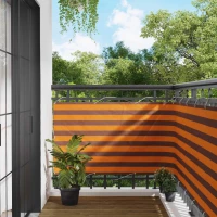 Οθόνη Μπαλκονιού Πορτοκαλί και Καφέ 100 x 300 cm Ύφασμα Όξφορντ |42030659