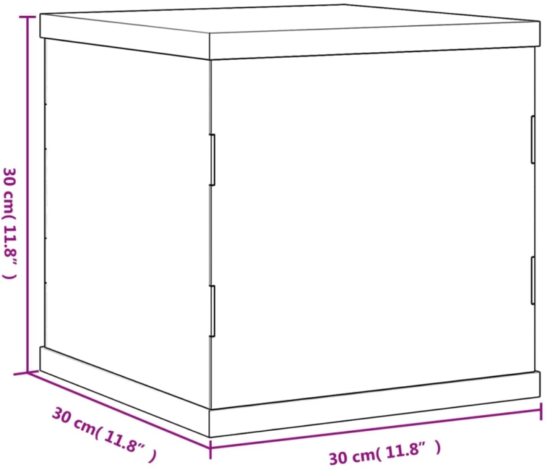 vidaXL Κουτί Βιτρίνα Διάφανο 30 x 30 x 30 εκ. Ακρυλικό