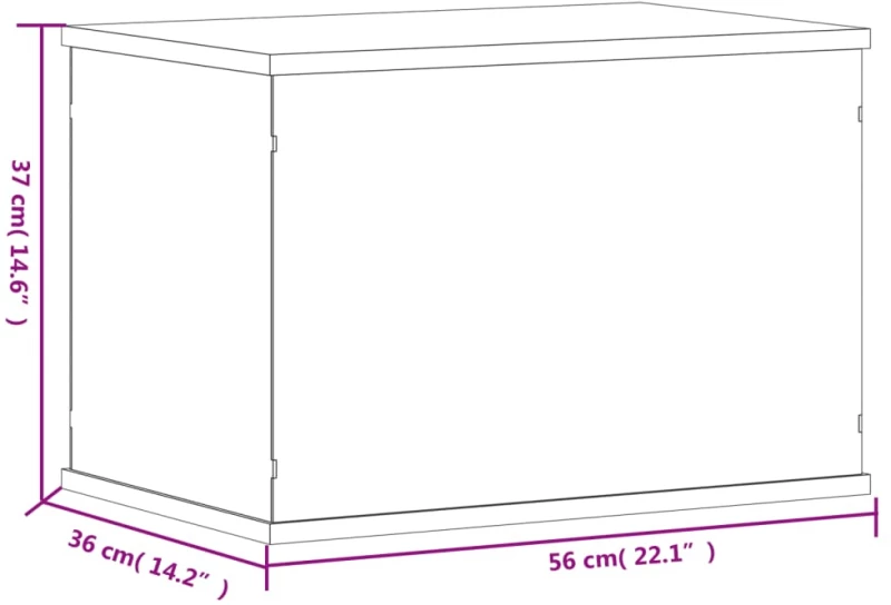 vidaXL Κουτί Βιτρίνας Διαφανές Ακρυλικό 56x36x37 εκ.