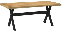 Τραπεζαρία NOAIN με Πόδια σε Σχήμα Χ 180x90x75 εκ. από Μασίφ Ξύλο Πεύκου |4100046