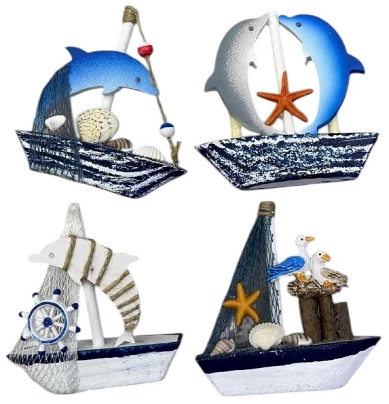Διακοσμητικό Souvenir Καραβάκι - Σετ 12 τεμάχια - L2025-2 - 125571