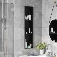 Νίτσα Μπάνιου Μαύρο 90 x 20 x 9,5 εκ Ανοξείδωτο ατσάλι |42012666